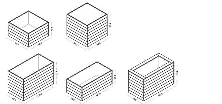 Torofosco cameo pots and planters dimensions